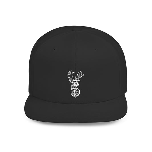 Stylish Deer Antlers Flat Bill Snapback Hat - Trendy Outdoor Headwear