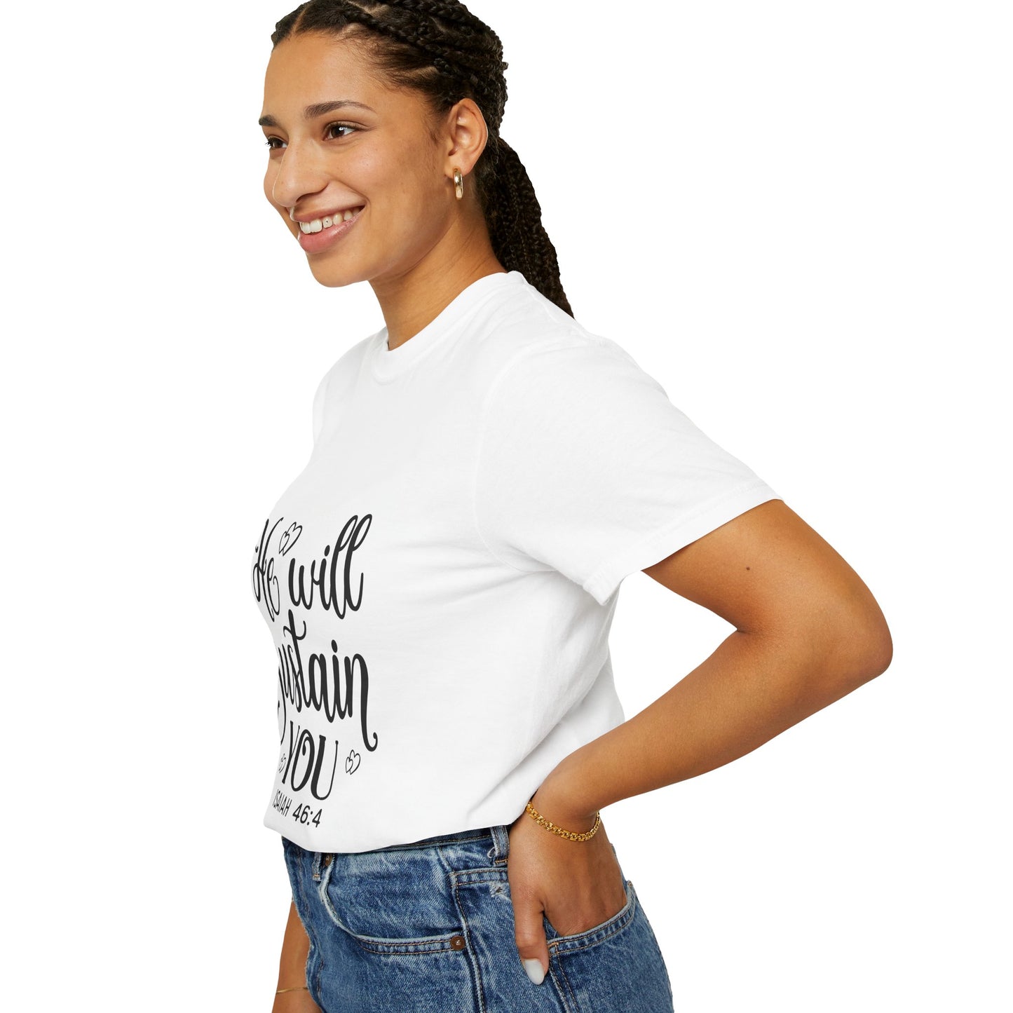 Inspirational Unisex T-Shirt - "He will Sustain You" - Comfort & Faith
