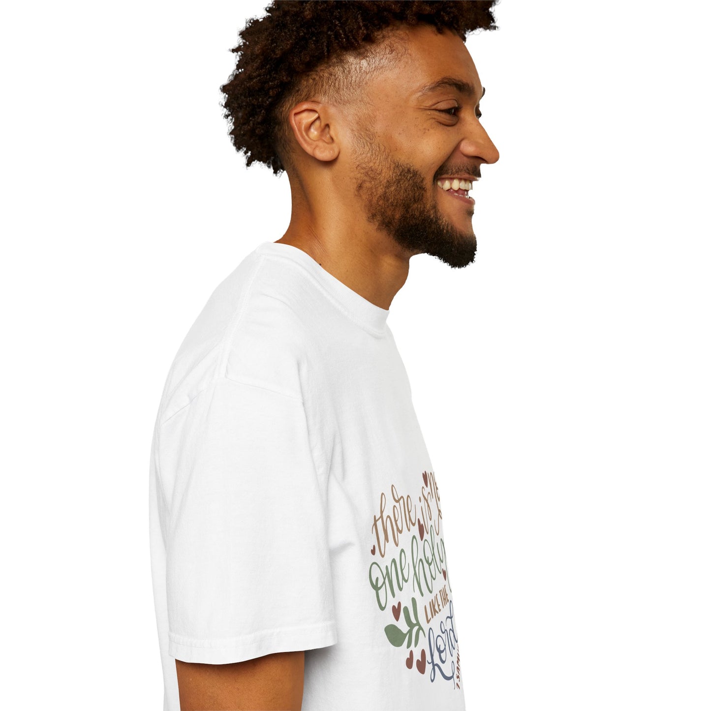 Faith-Inspired Unisex Garment-Dyed T-Shirt - 'There is No One Holy Like the Lord' - Perfect for Spiritual Gatherings & Everyday Wear