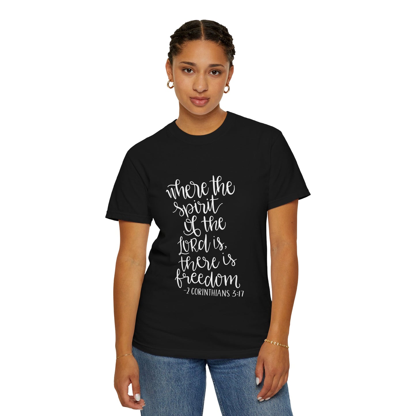Inspirational Spiritual T-Shirt - 'Where the Spirit of the Lord Is, There Is Freedom'