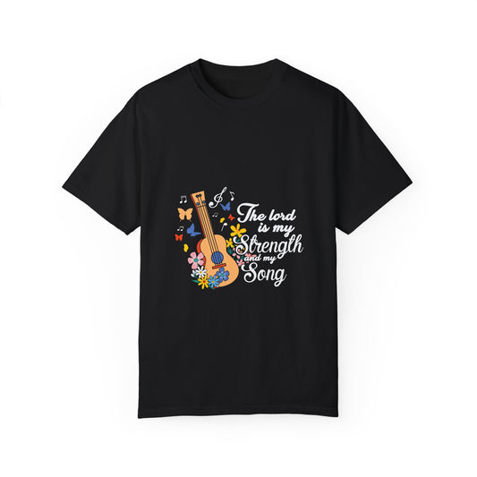 Inspirational Unisex T-Shirt - "The Lord is my Strength and my Song" - Christian Shirts and More