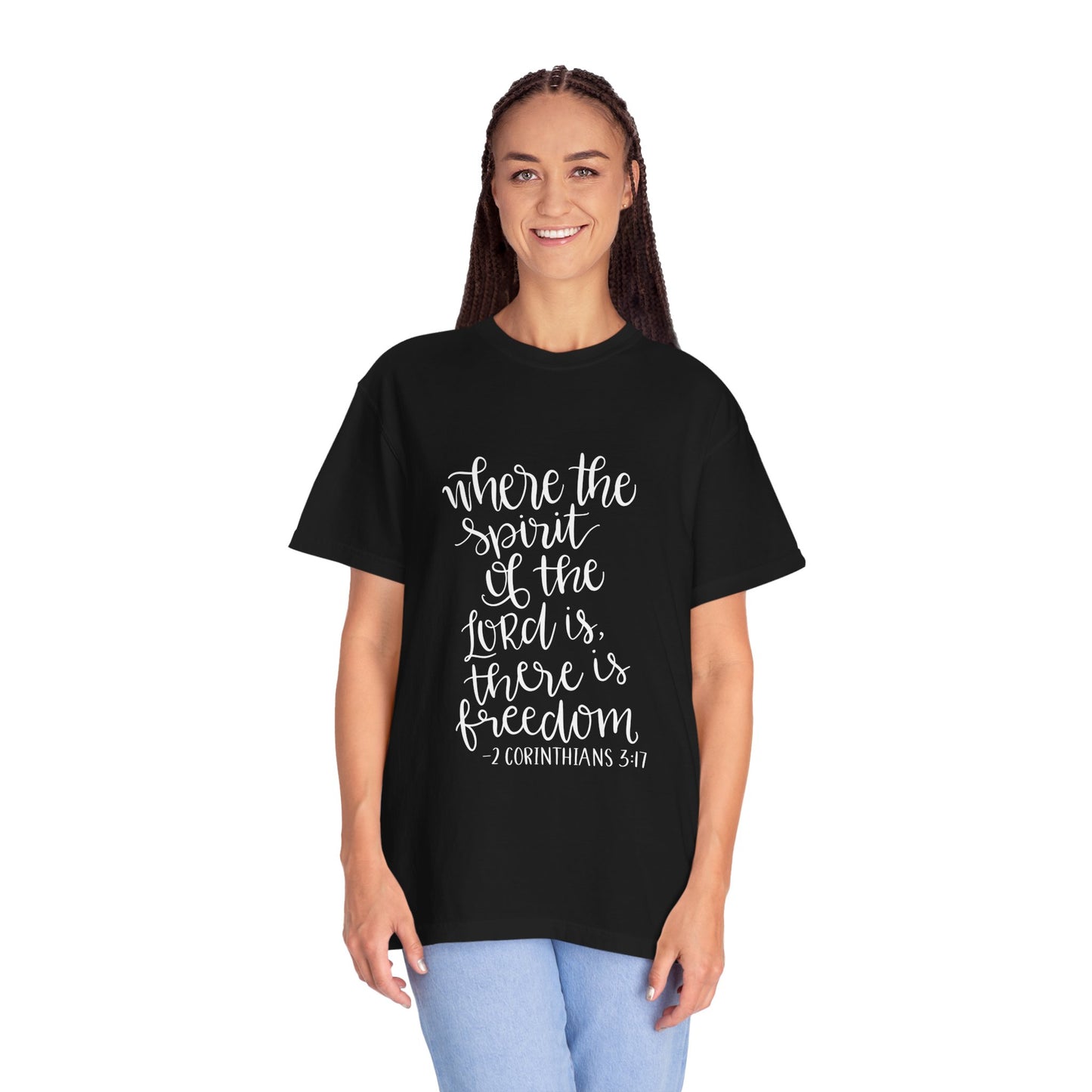 Inspirational Spiritual T-Shirt - 'Where the Spirit of the Lord Is, There Is Freedom'