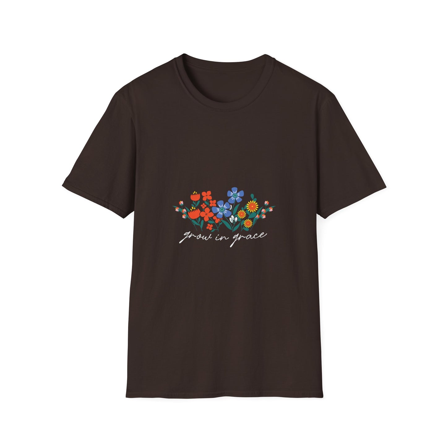 Garden in Peace Unisex Softstyle T-Shirt - Floral Design for Nature Lovers - Christian Shirts and More