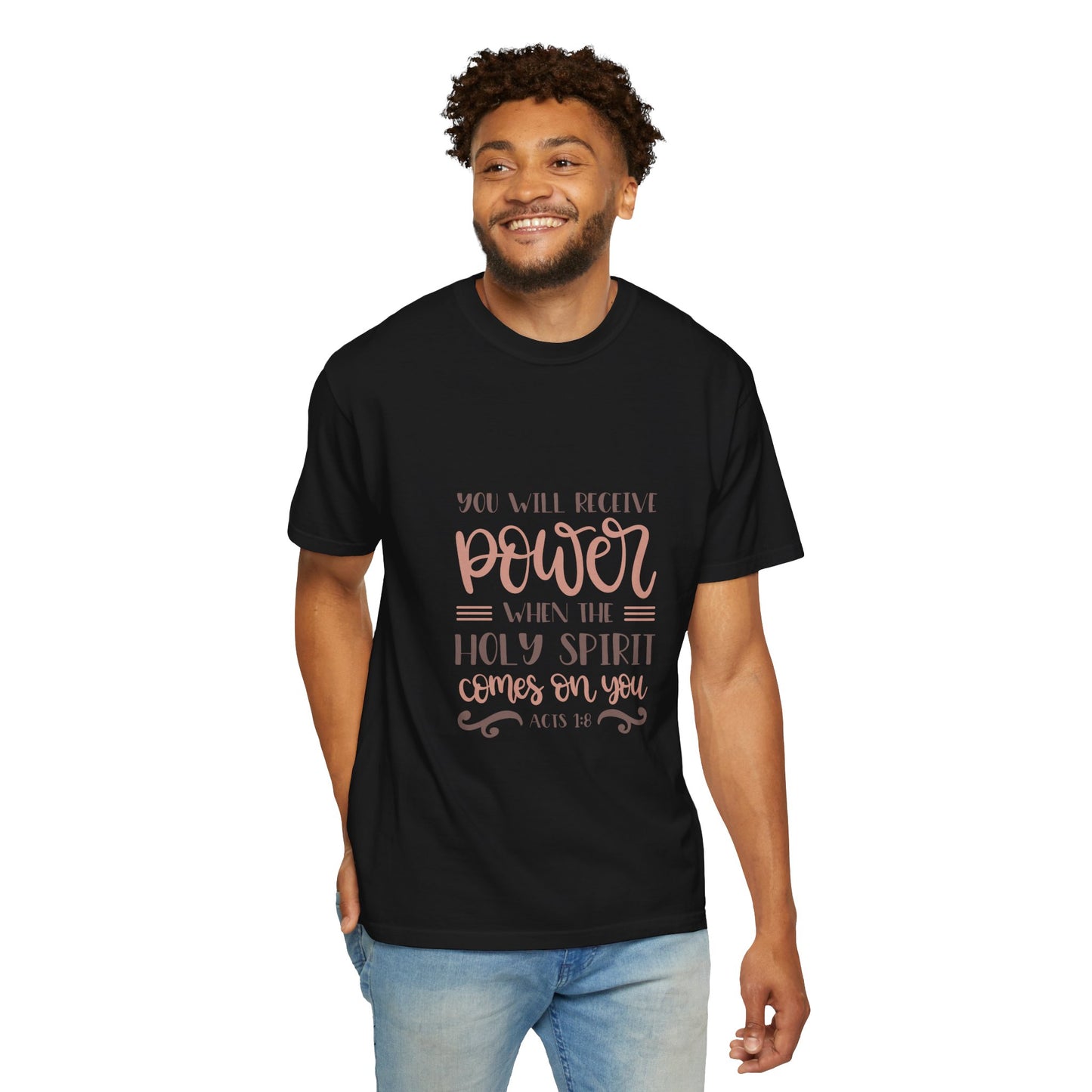 Inspirational Unisex T-Shirt - 'You Will Receive Power' - Acts 1:8 - Faith-Based Apparel