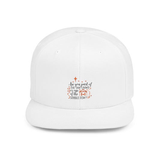 Inspirational Flat Bill Snapback Hat - 'Be You Part of the Stable Few' Design