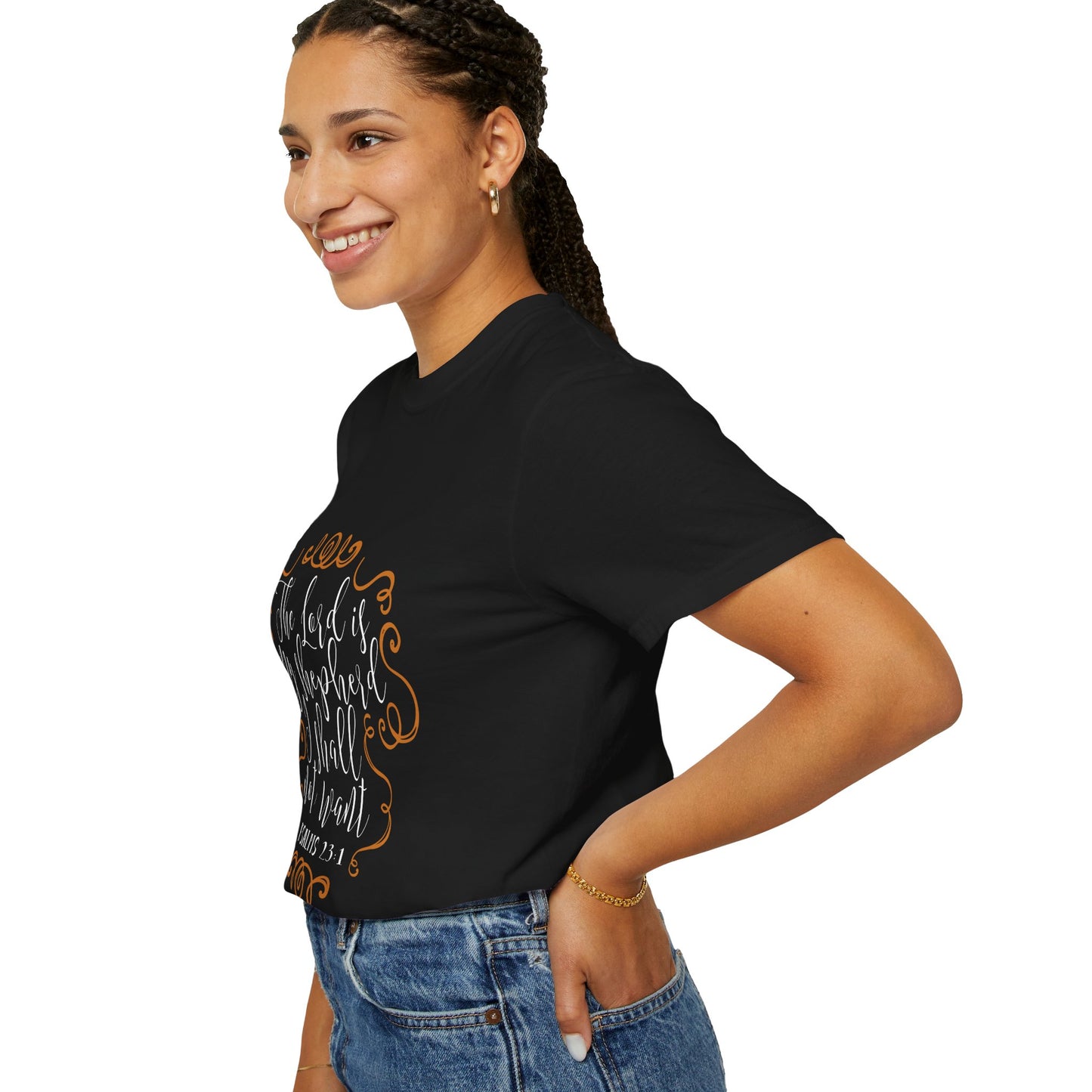 Inspirational Psalms 23:1 Unisex Garment-Dyed T-Shirt