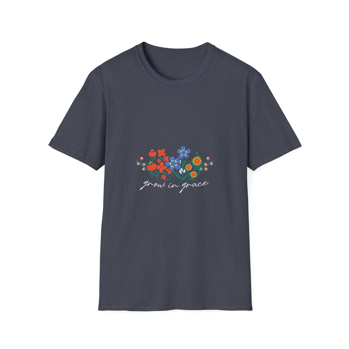 Garden in Peace Unisex Softstyle T-Shirt - Floral Design for Nature Lovers - Christian Shirts and More