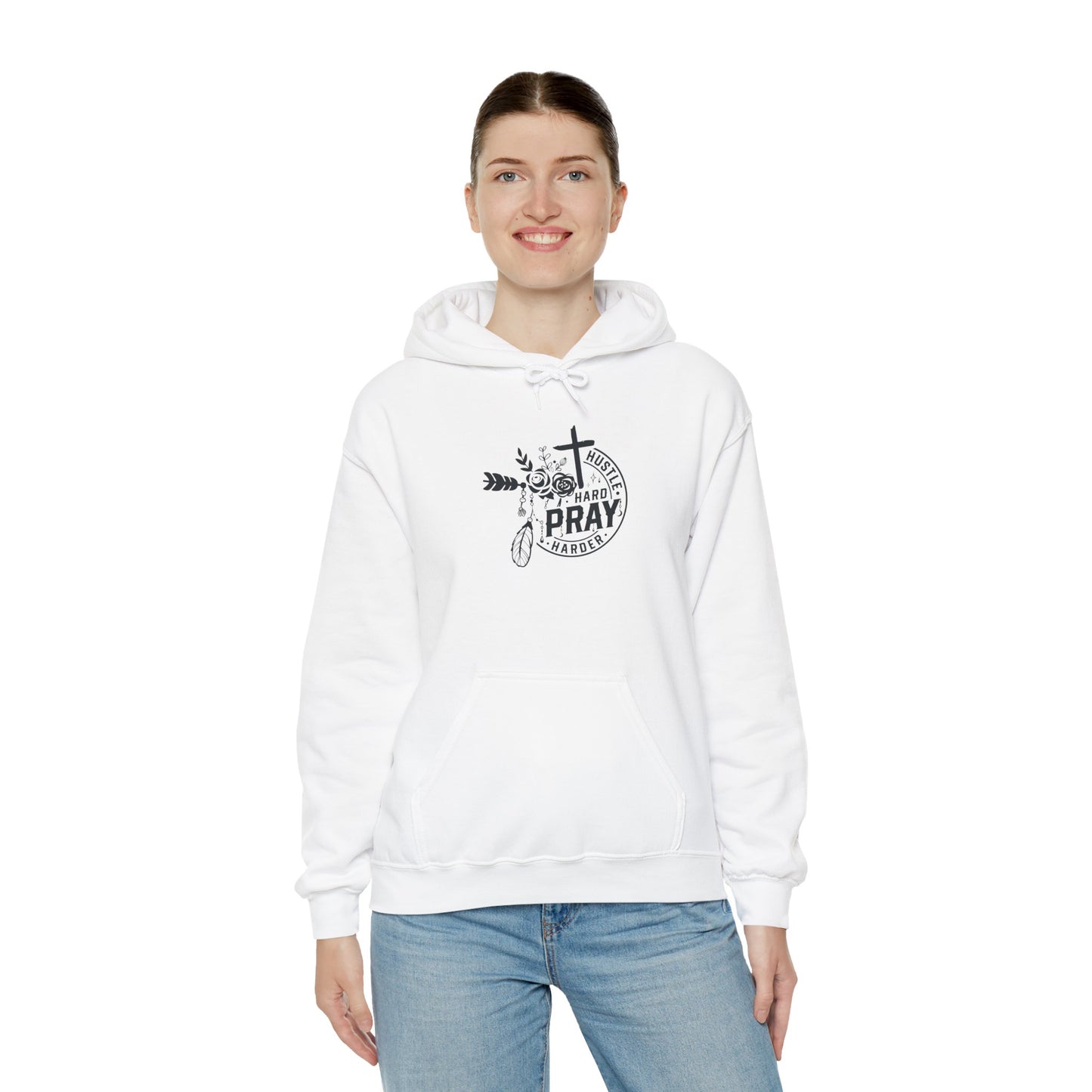 Unisex 'Pray Hard' Heavy Blend Hoodie - Faith-Inspired Comfort Wear