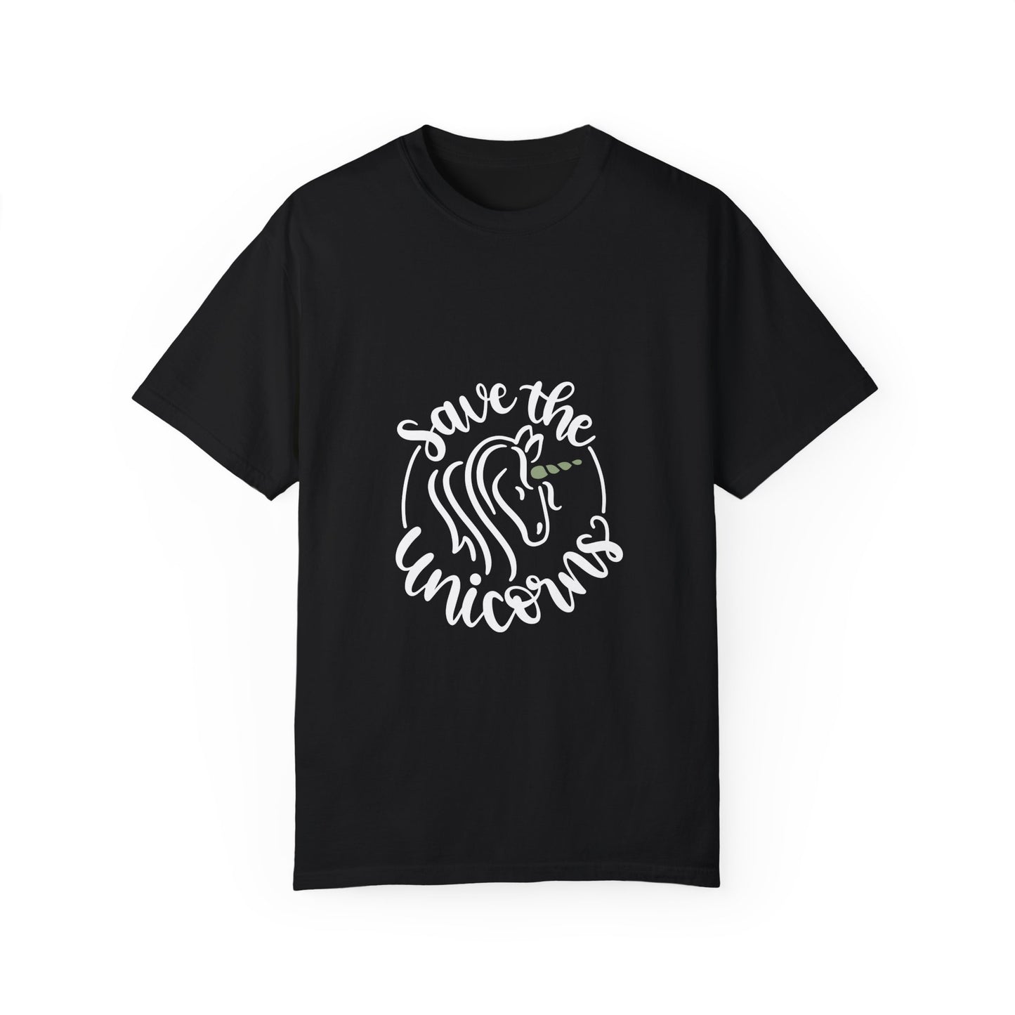 Save the Unicorns Unisex Garment-Dyed T-Shirt - Eco-Friendly Design for Animal Lovers
