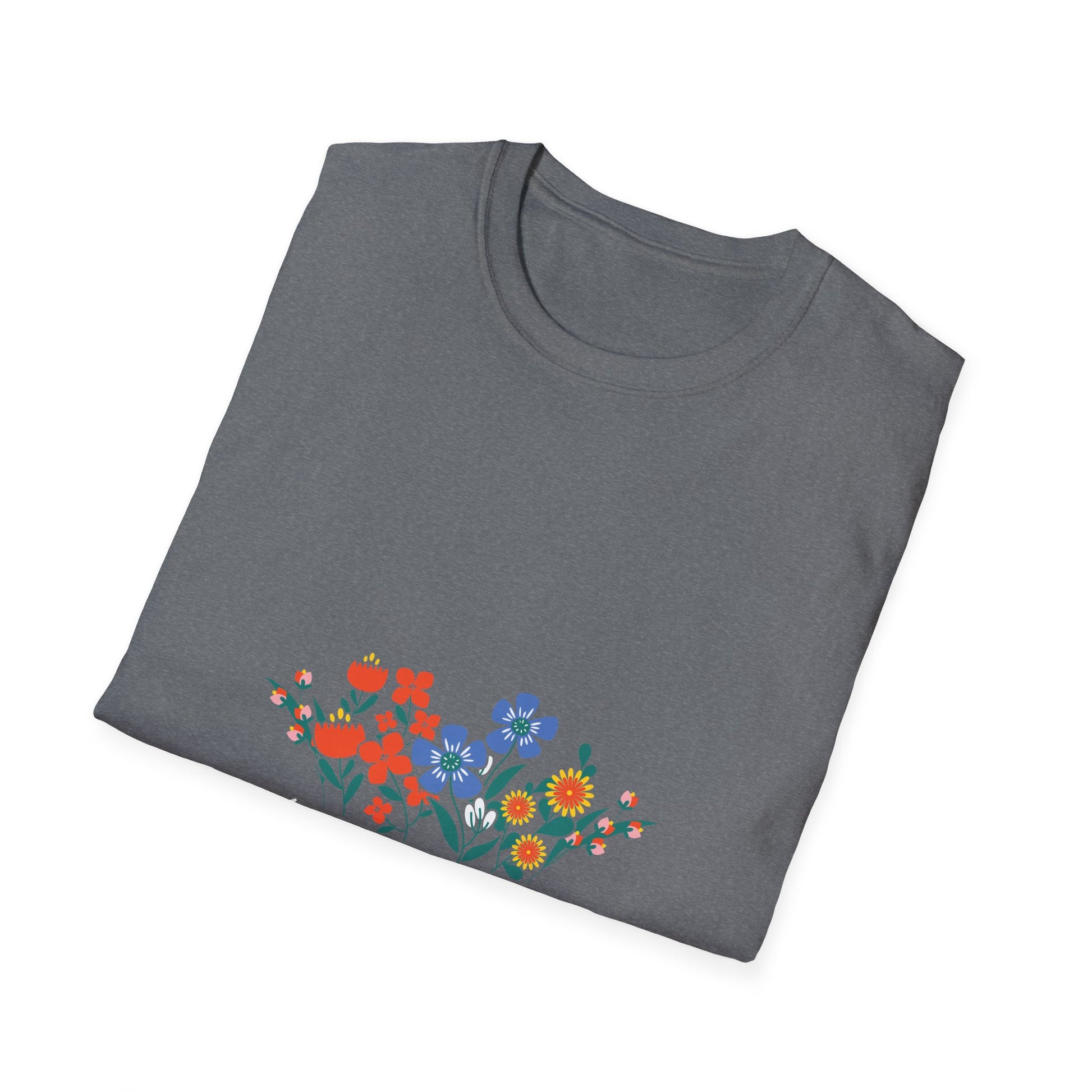 Garden in Peace Unisex Softstyle T-Shirt - Floral Design for Nature Lovers - Christian Shirts and More