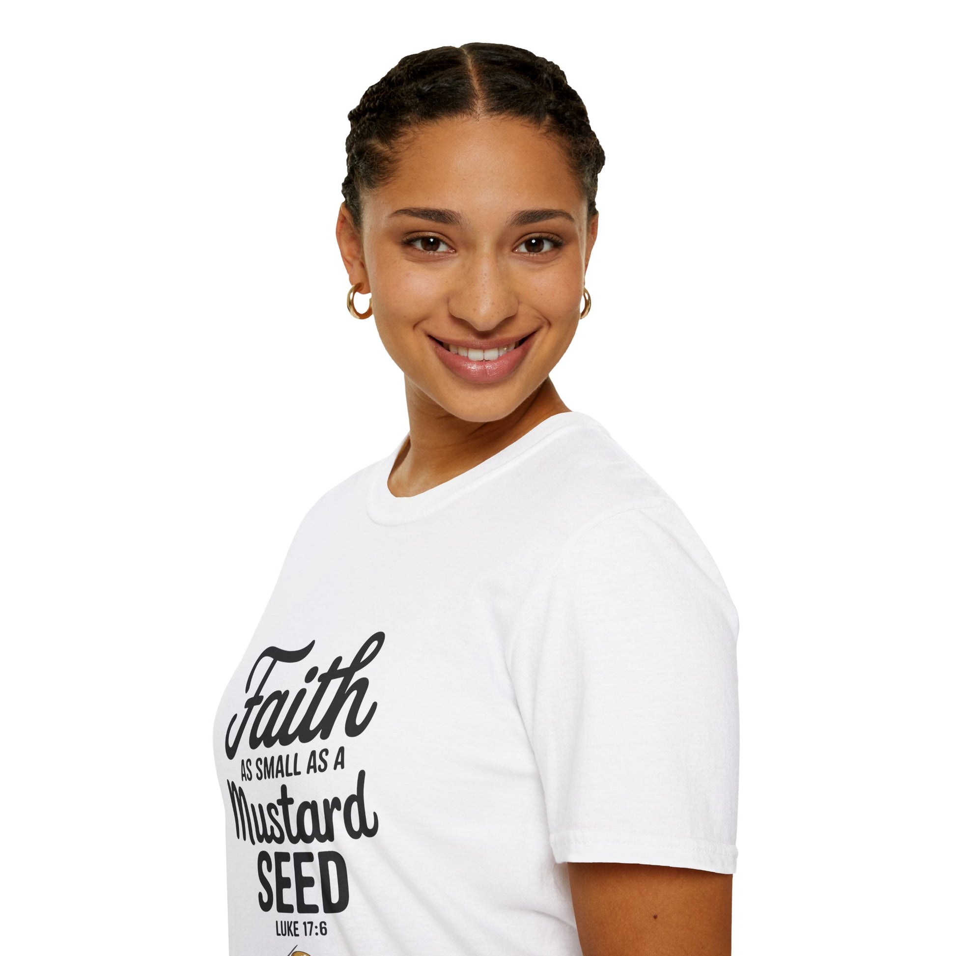 Faith Mustard Seed Unisex Softstyle T-Shirt - Inspirational Christian Tee - Christian Shirts and More