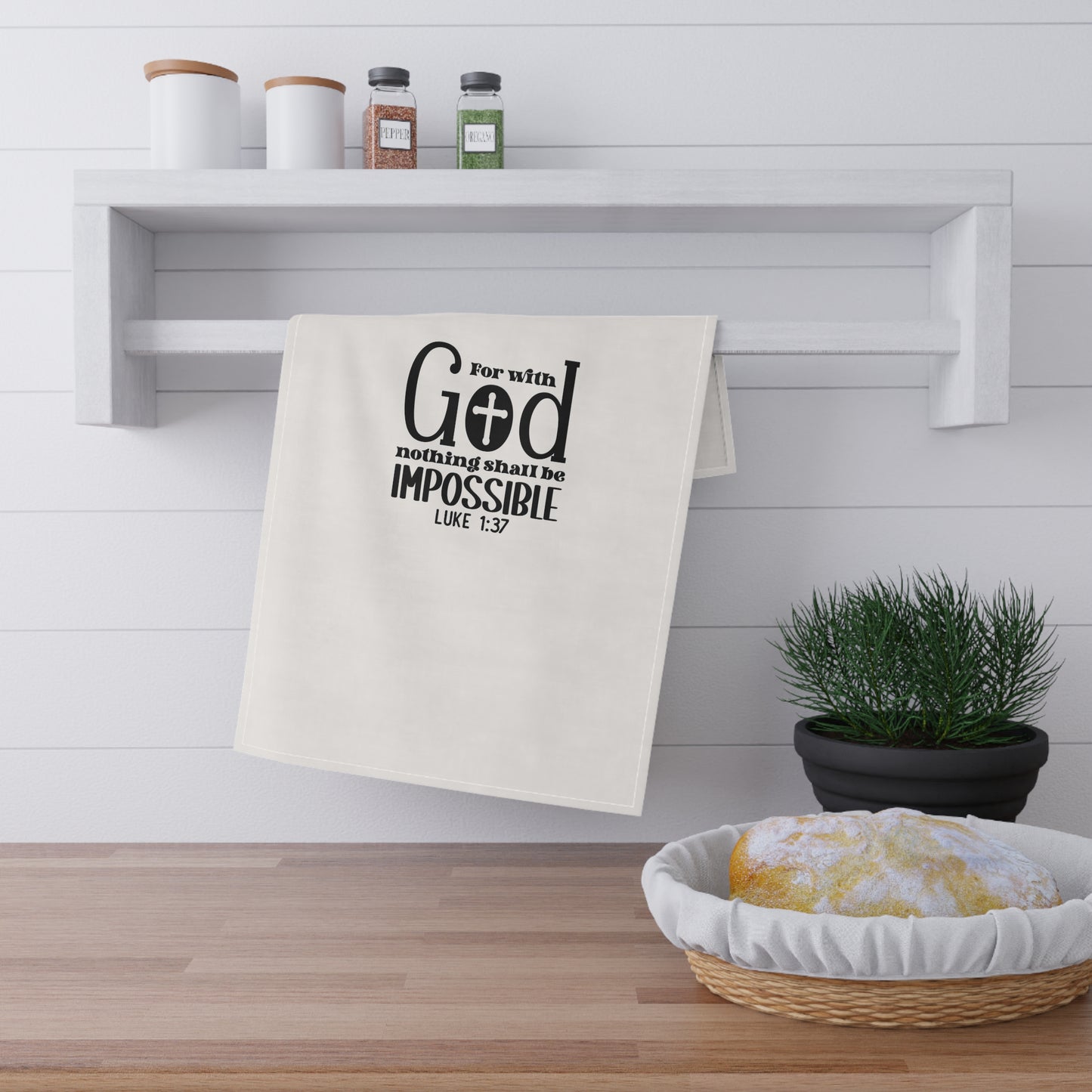 Inspirational Bible Verse Tea Towels - Faith-Based Kitchen Decor