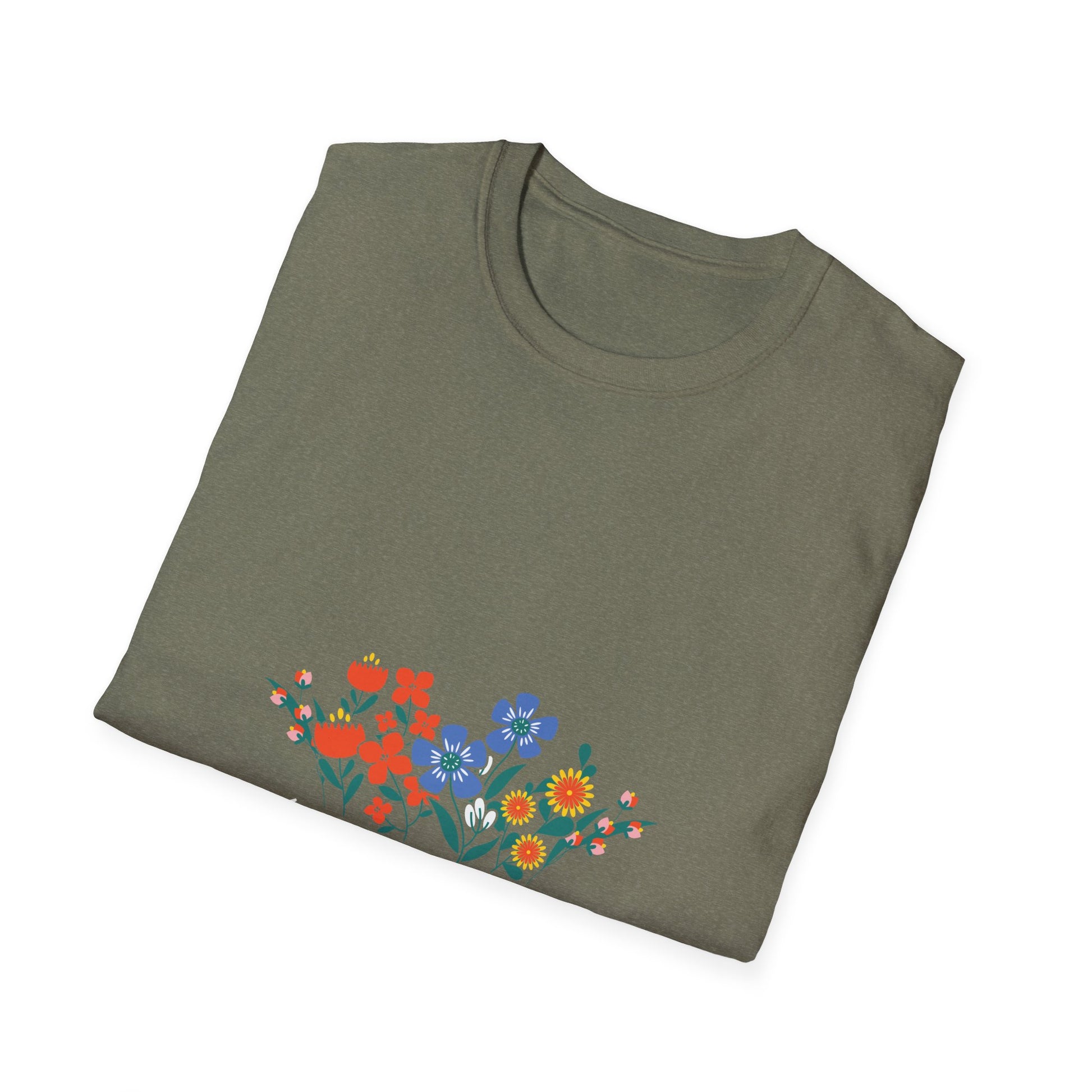 Garden in Peace Unisex Softstyle T-Shirt - Floral Design for Nature Lovers - Christian Shirts and More
