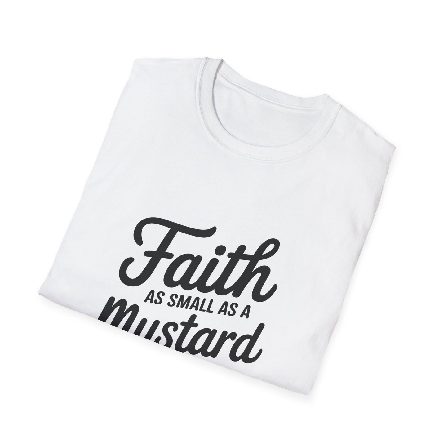 Faith Mustard Seed Unisex Softstyle T-Shirt - Inspirational Christian Tee - Christian Shirts and More
