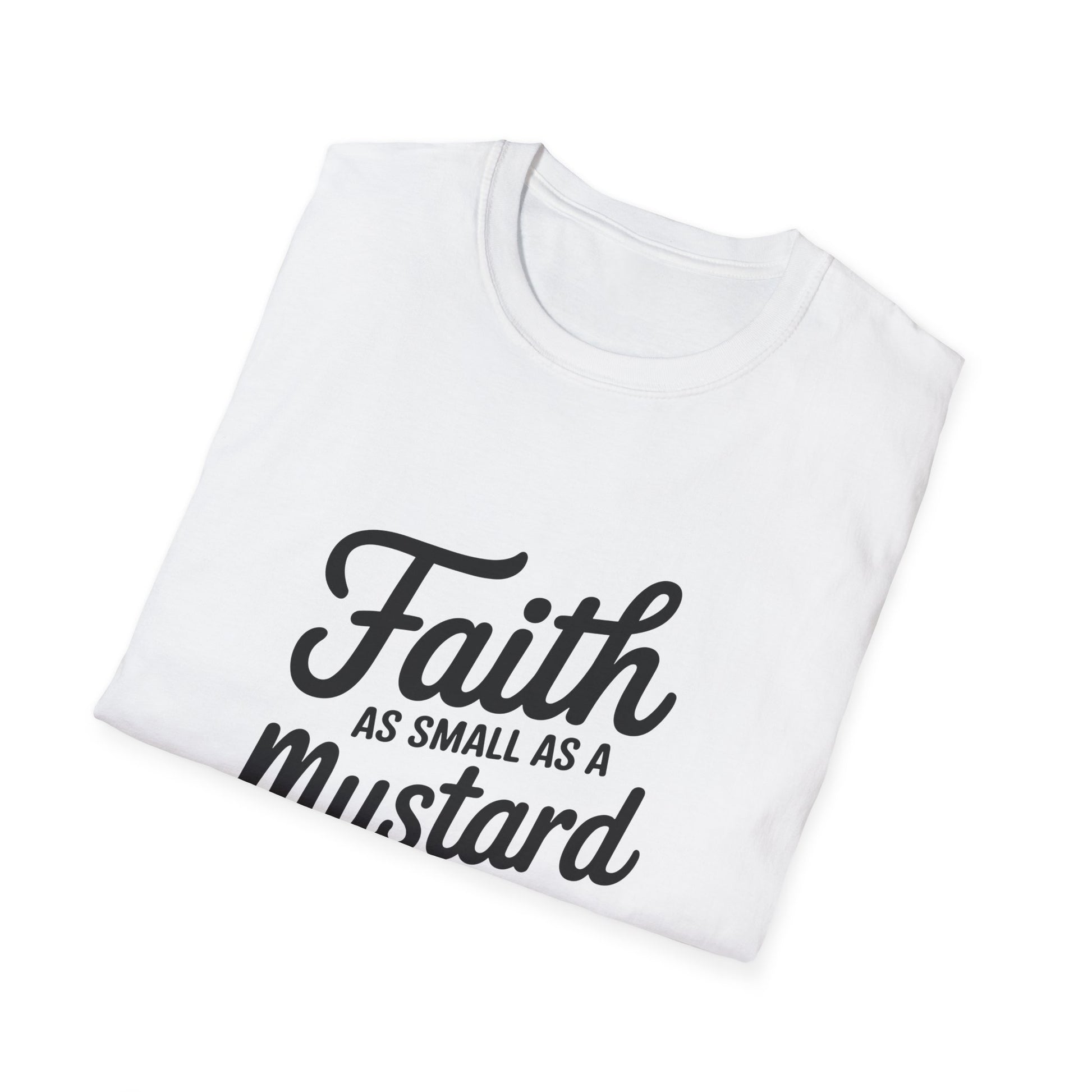 Faith Mustard Seed Unisex Softstyle T-Shirt - Inspirational Christian Tee - Christian Shirts and More