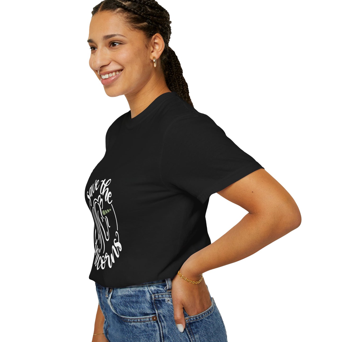 Save the Unicorns Unisex Garment-Dyed T-Shirt - Eco-Friendly Design for Animal Lovers